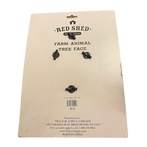 Red Shed Home Gifts Farm Animal Tree Face Cow Bell Art Outdoors Yard Decor NEW - Picture 5 of 7
